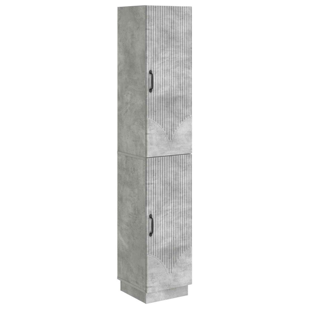 vidaXL Skåpset 2 pcs Betonggrå Konstruerat trä