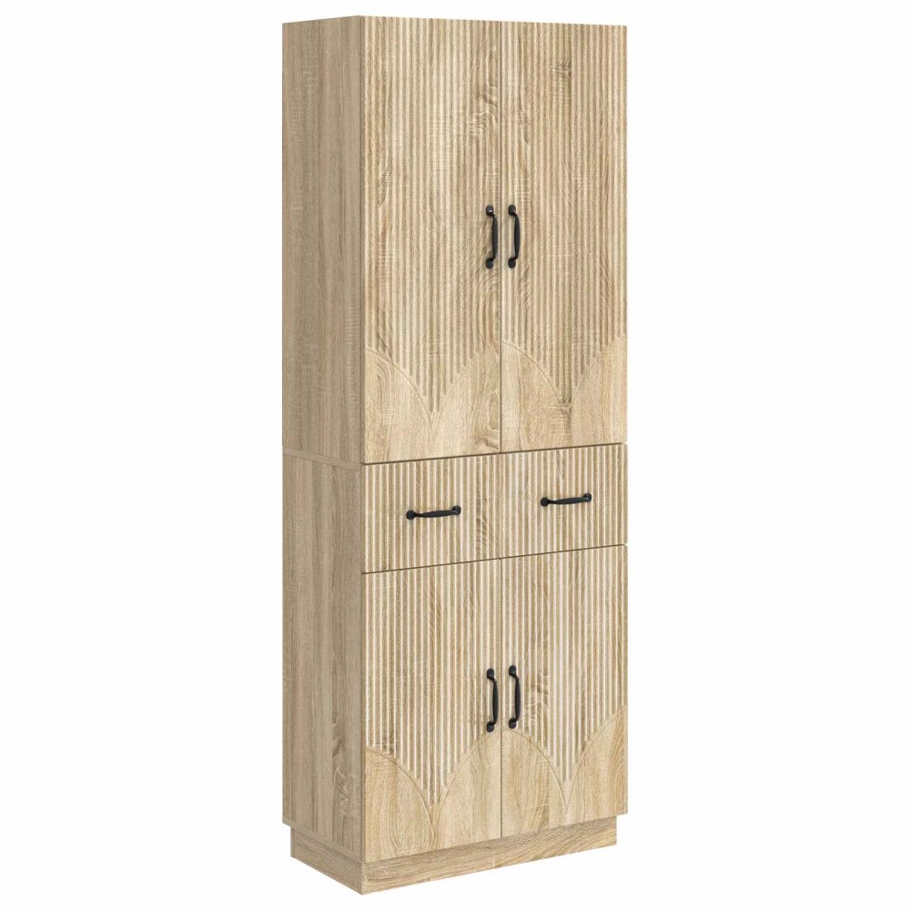 vidaXL Skåpset 2 pcs Sonoma-ek Konstruerat trä