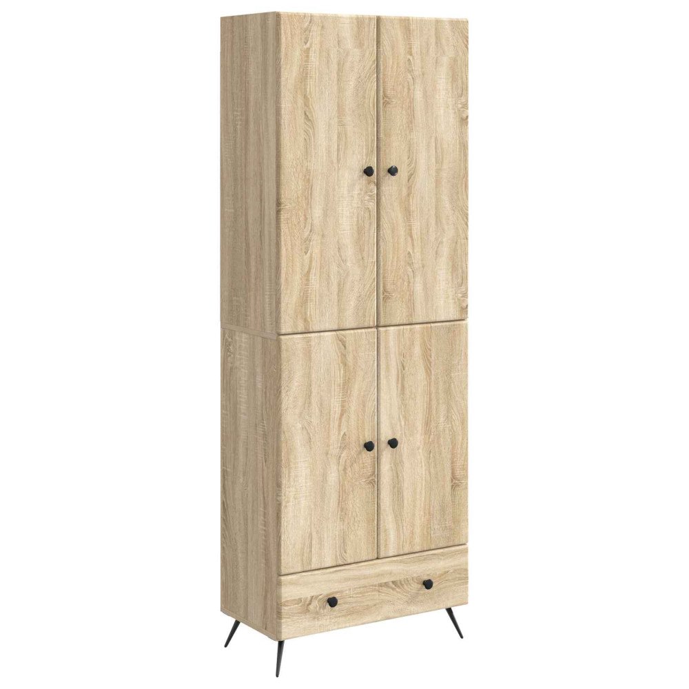 vidaXL Skåpset 2 pcs Sonoma-ek Konstruerat trä