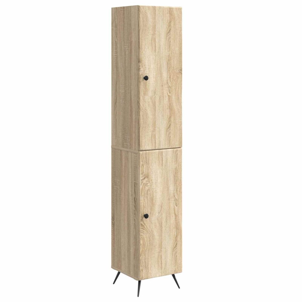 vidaXL Skåpset 2 pcs Sonoma-ek Konstruerat trä