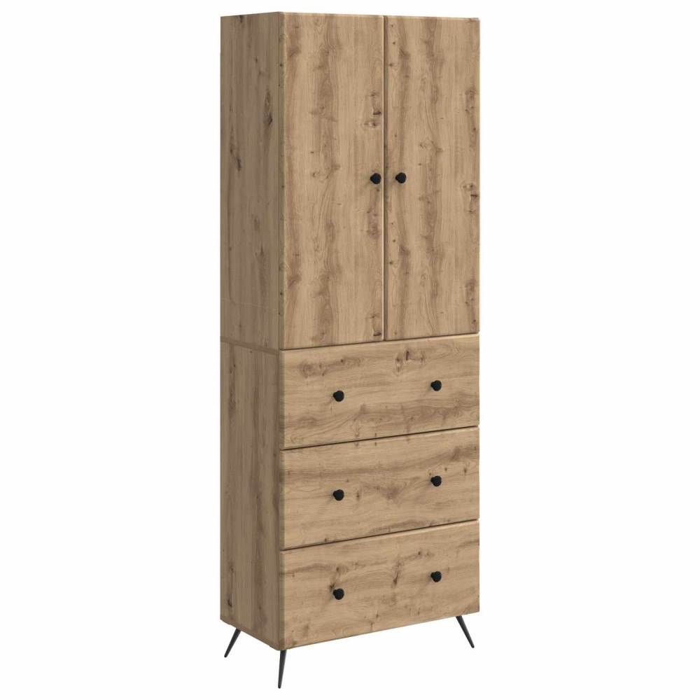 vidaXL Skåpset 2 pcs Artisan-ek 66 x 34,5 x 90 cm Konstruerat trä