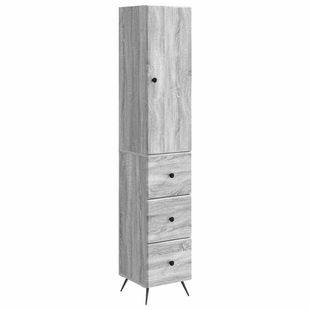 vidaXL Skåpset 2 pcs Grå Sonoma 34,5 x 34,5 x 90 cm Konstruerat trä