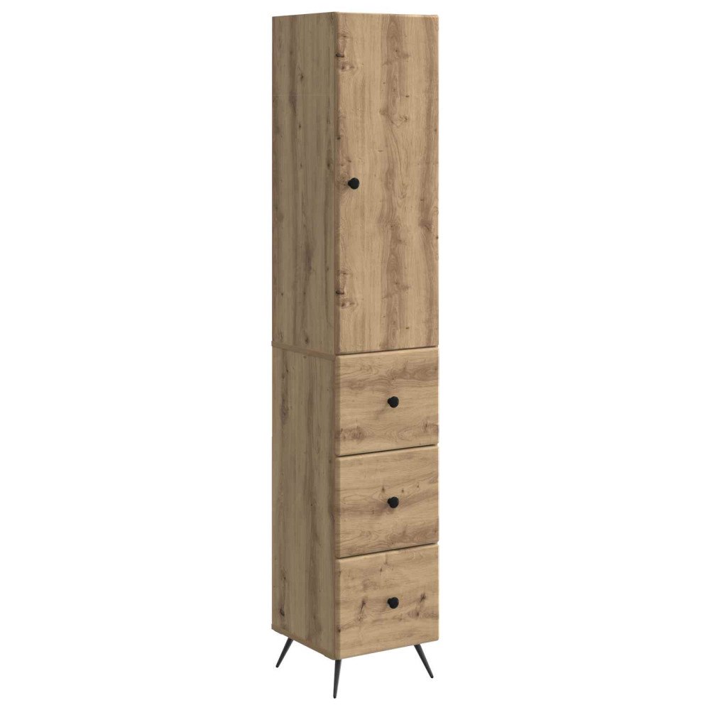 vidaXL Skåpset 2 pcs Artisan-ek 34,5 x 34,5 x 90 cm Konstruerat trä