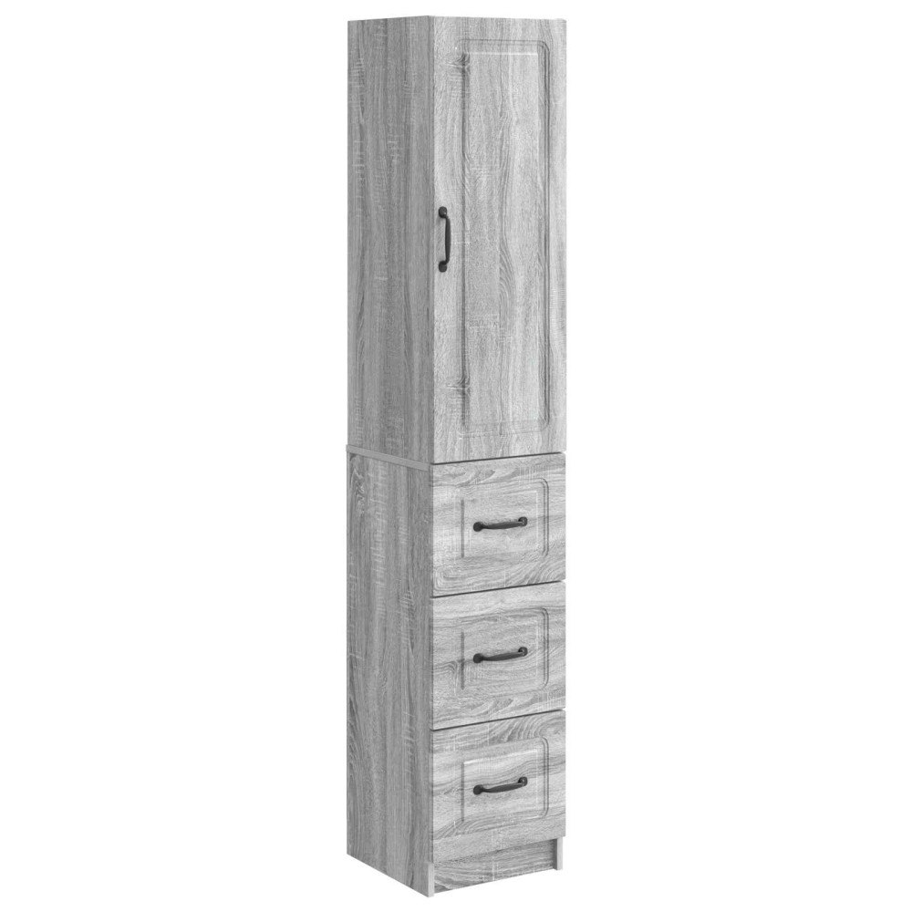 vidaXL Skåpset 2 pcs Grå Sonoma 33 x 34,5 x 87 cm Konstruerat trä