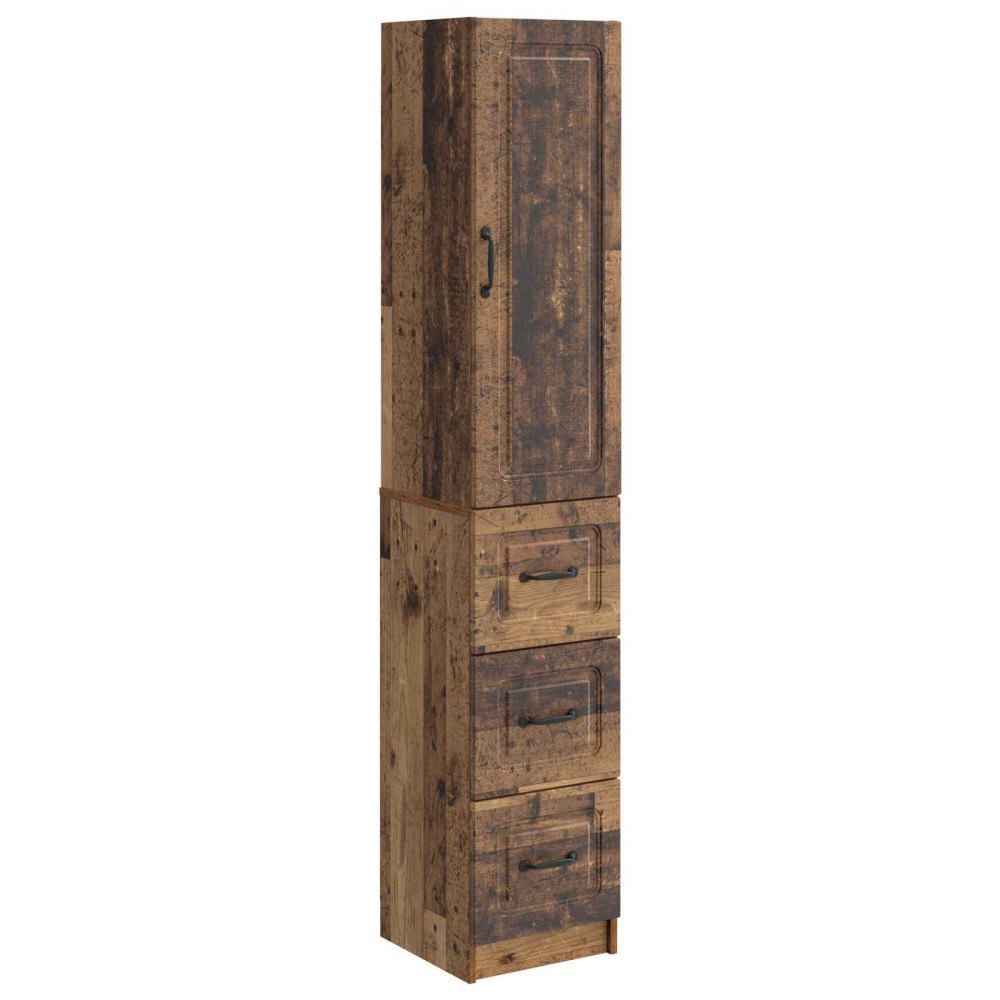 vidaXL Skåpset 2 pcs Gammalt trä 33 x 34,5 x 87 cm Konstruerat trä