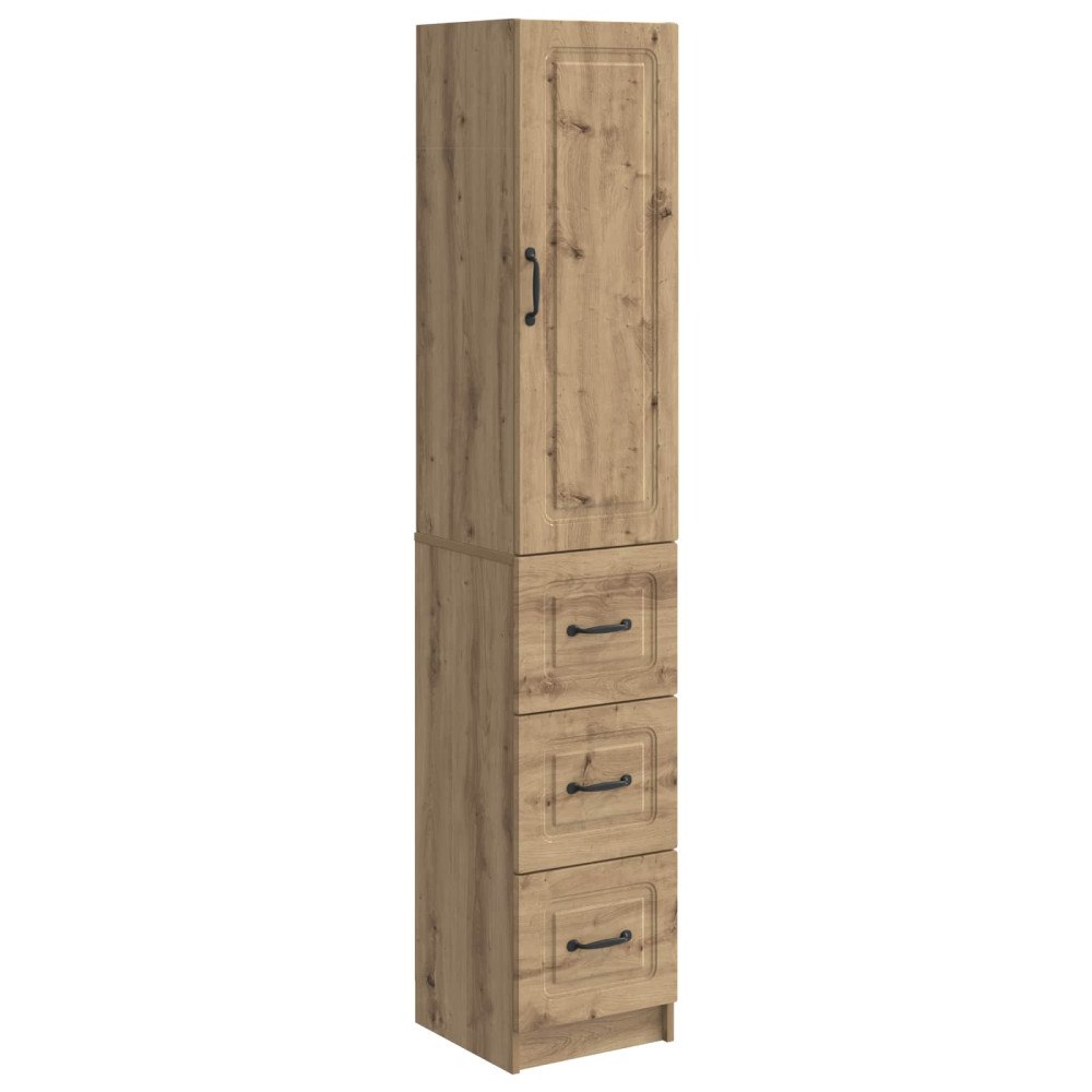vidaXL Skåpset 2 pcs Artisan-ek 33 x 34,5 x 87 cm Konstruerat trä