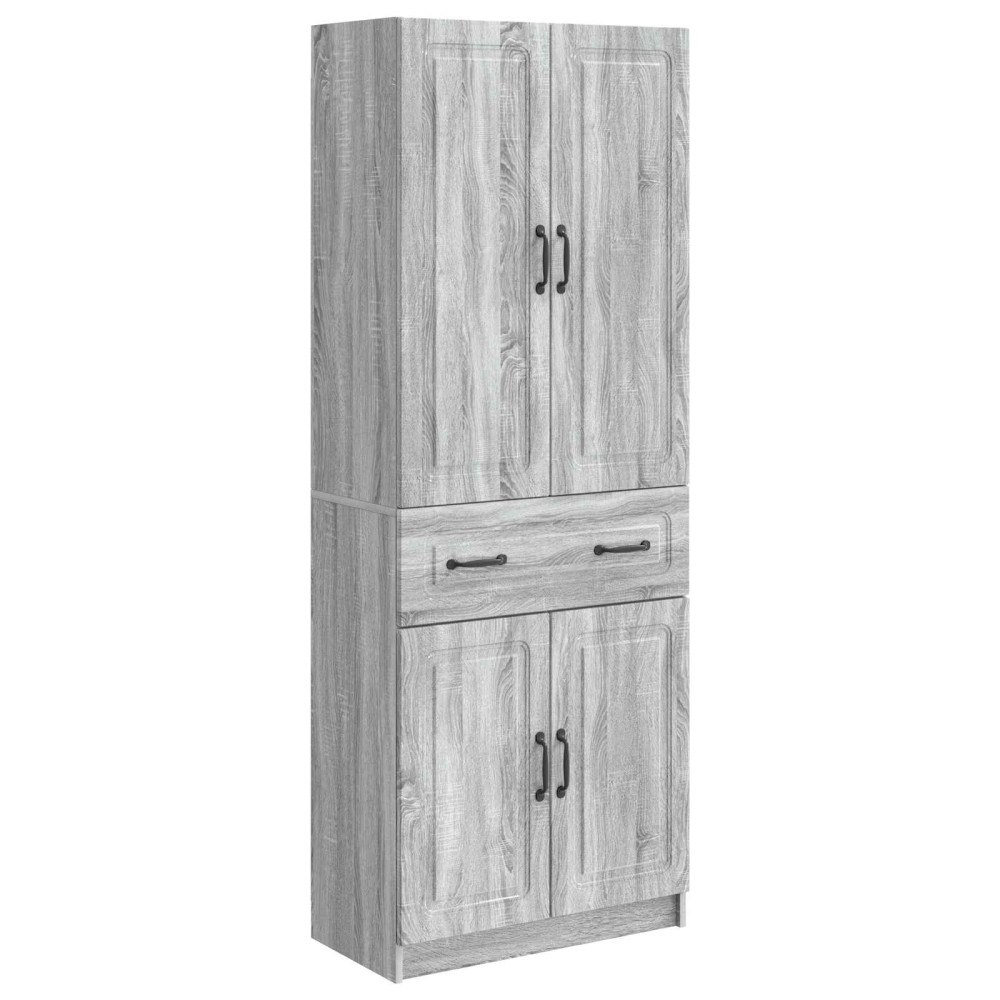 vidaXL Skåpset 2 pcs Grå Sonoma Konstruerat trä