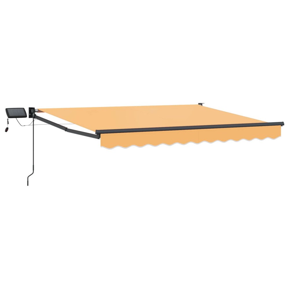 vidaXL Manuell utdragbar markis med LED-lampor Sand
