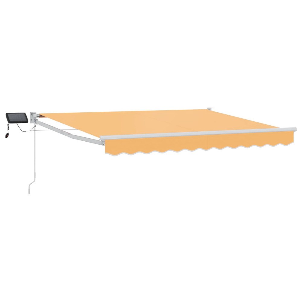 vidaXL Manuell utdragbar markis med LED-lampor Sand