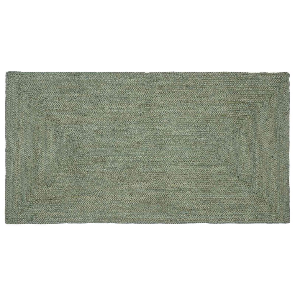 vidaXL Områdesmattor Rektangulär Olivgrön 60 x 110 cm Jute