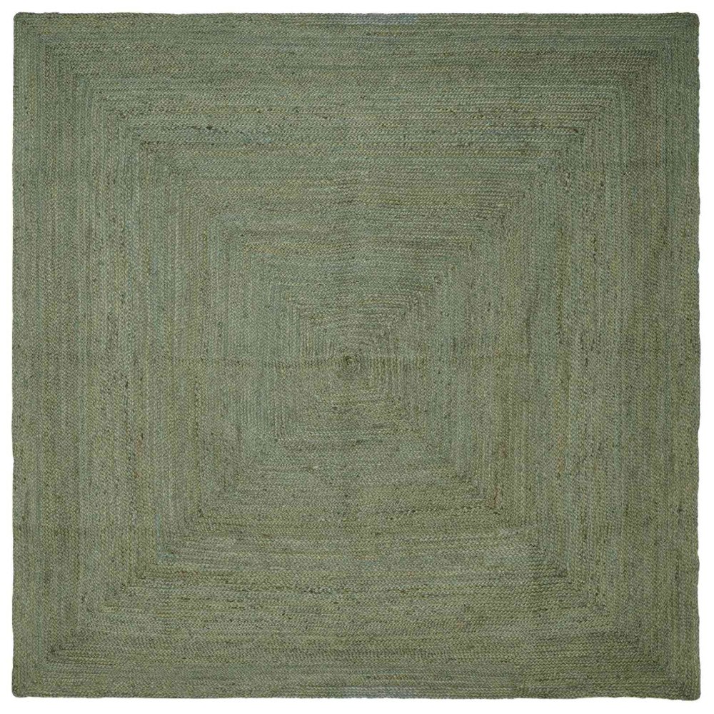 vidaXL Områdesmattor Fyrkantig Olivgrön 240 x 240 cm Jute