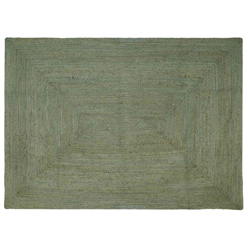 vidaXL Områdesmattor Rektangulär Olivgrön 240 x 340 cm Jute