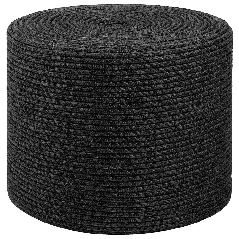vidaXL Jutegarn 10 pcs 2 Svart 100% Tossa jute