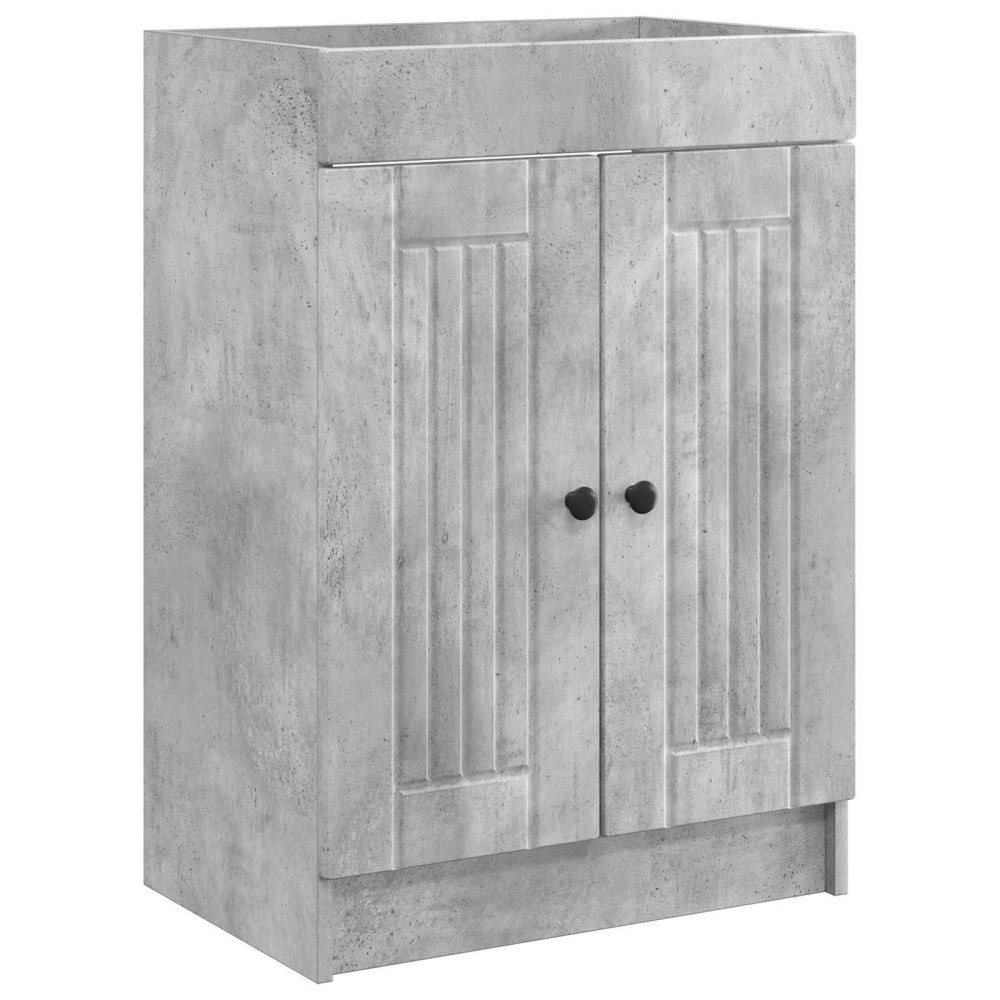 vidaXL Badrumsskåp under handfat Betonggrå 56 x 37,5 x 81 cm