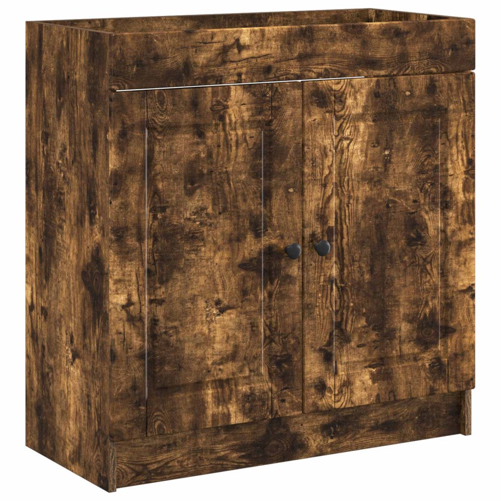 vidaXL Badrumsskåp under handfat Rökt ek 78,5 x 37,5 x 81 cm