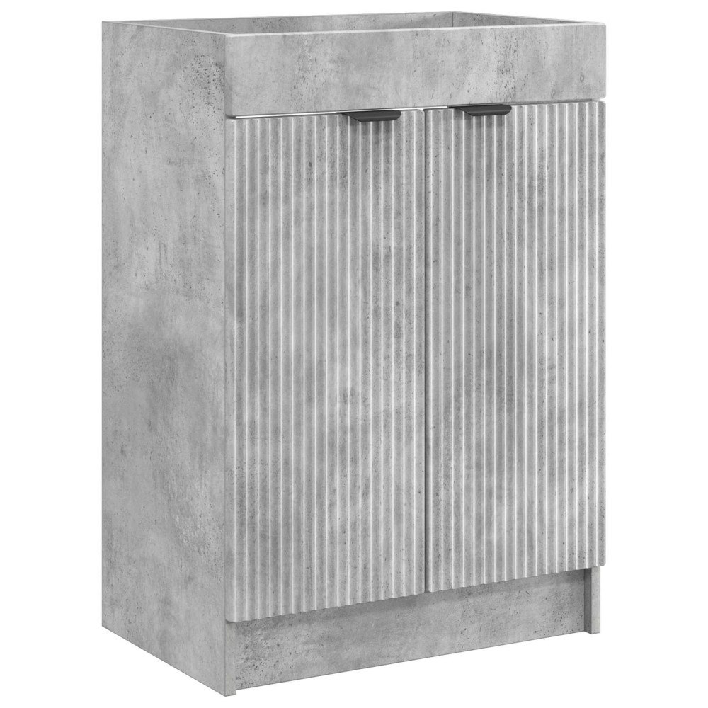vidaXL Badrumsskåp under handfat Betonggrå 56 x 37,5 x 81 cm