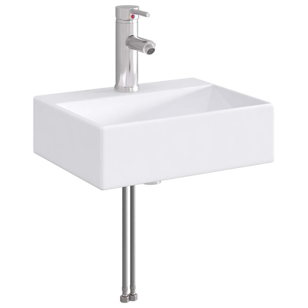 vidaXL Tvättställ för badrum Krom 39 x 30,5 x 12,5 cm Metall