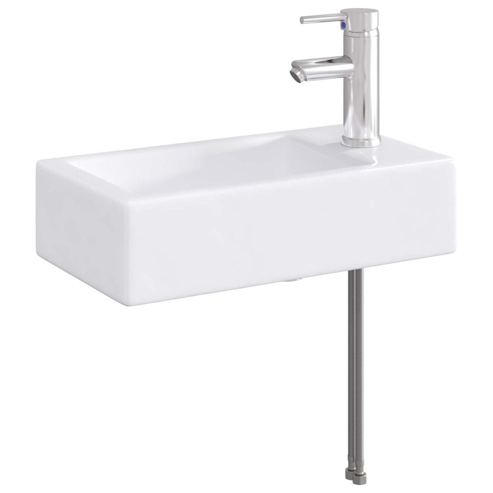 vidaXL Tvättställ för badrum Krom 45,5 x 25,5 x 13 cm Metall