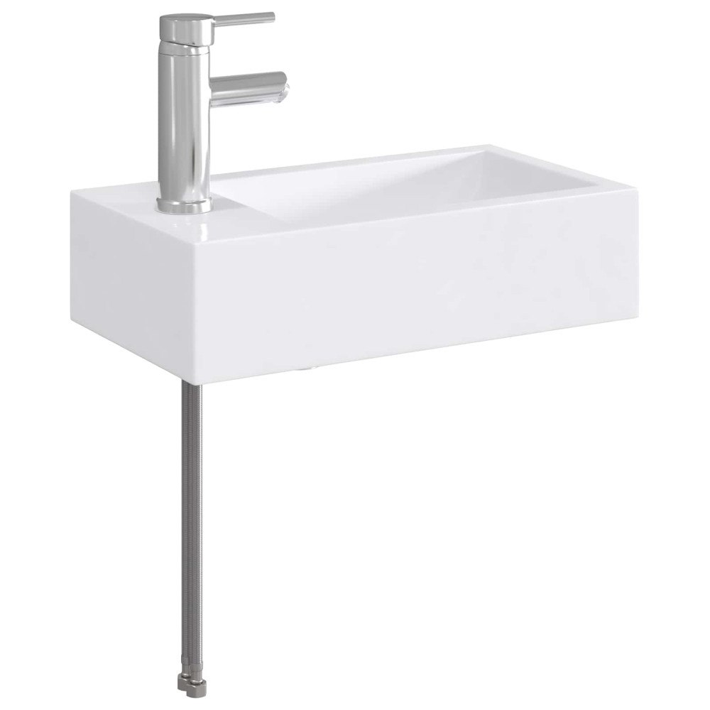 vidaXL Tvättställ för badrum Krom 45,5 x 25,5 x 13 cm Metall