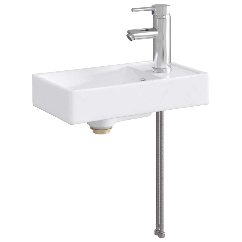 vidaXL Tvättställ för badrum Krom 40,5 x 22,5 x 11,5 cm Metall