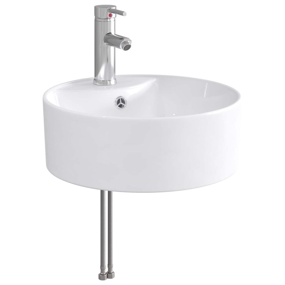 vidaXL Tvättställ för badrum Krom 40,5 x 40,5 x 15 cm Metall