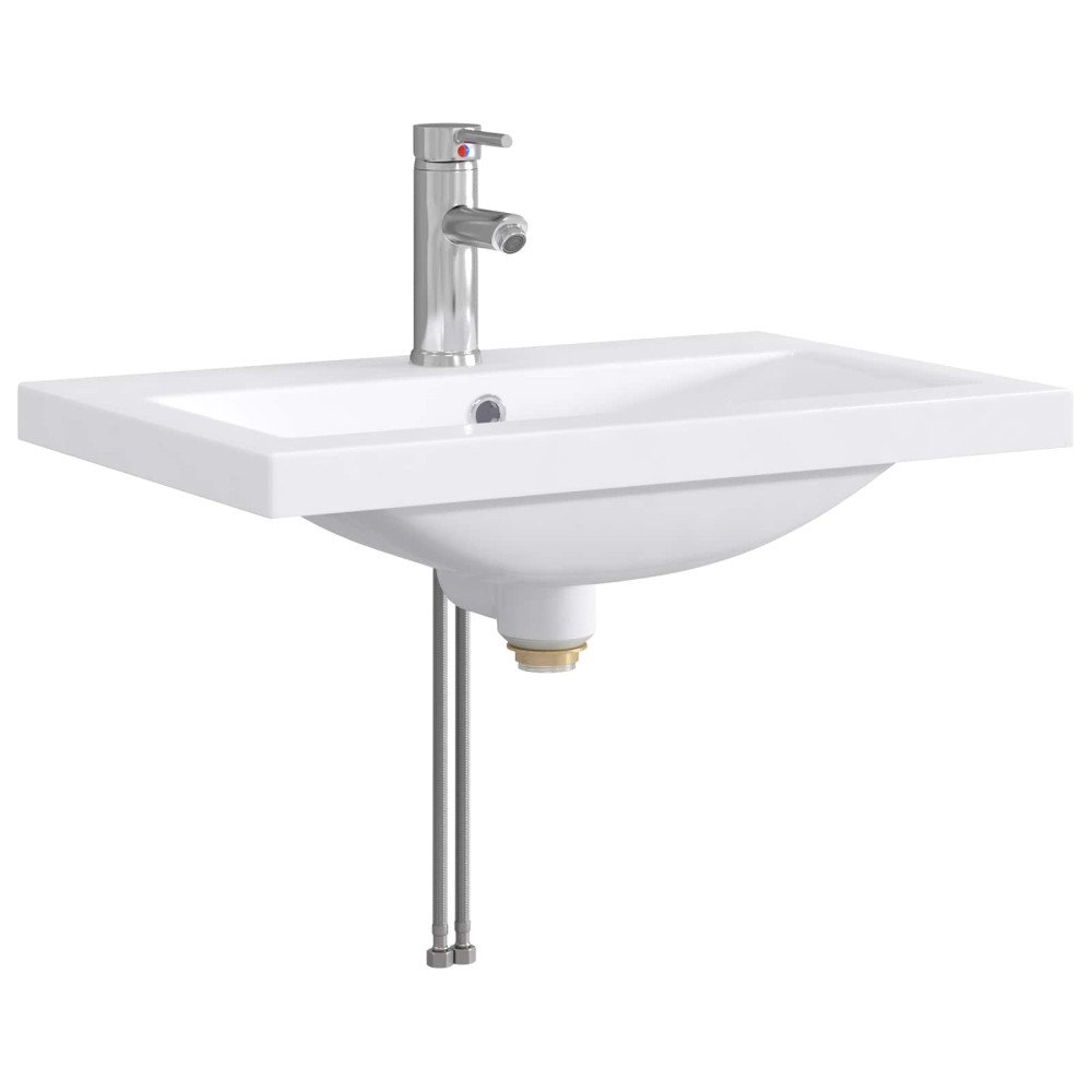 vidaXL Tvättställ för badrum Krom 61 x 40 x 16,5 cm Metall