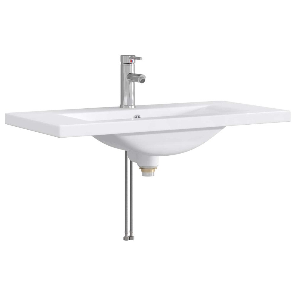 vidaXL Tvättställ för badrum Krom 81 x 40 x 17,5 cm Metall