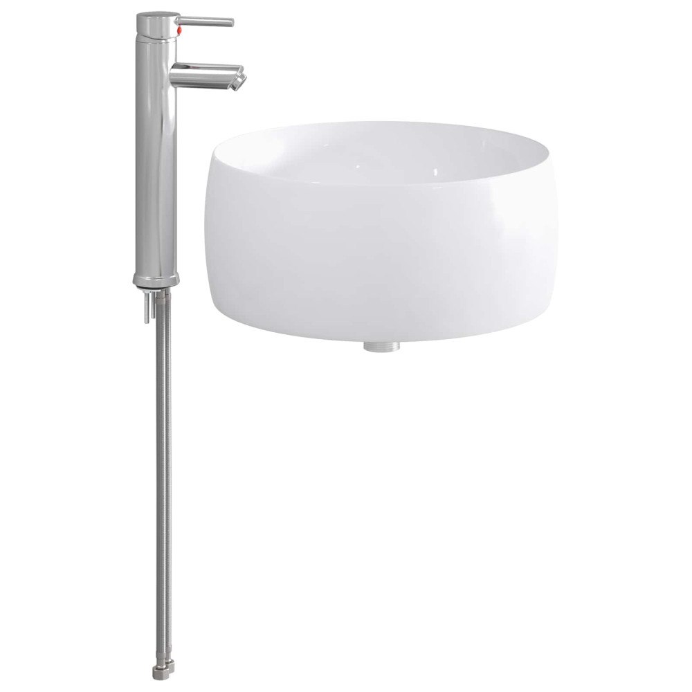 vidaXL Tvättställ för badrum Krom 38,5 x 38,5 x 16 cm Metall