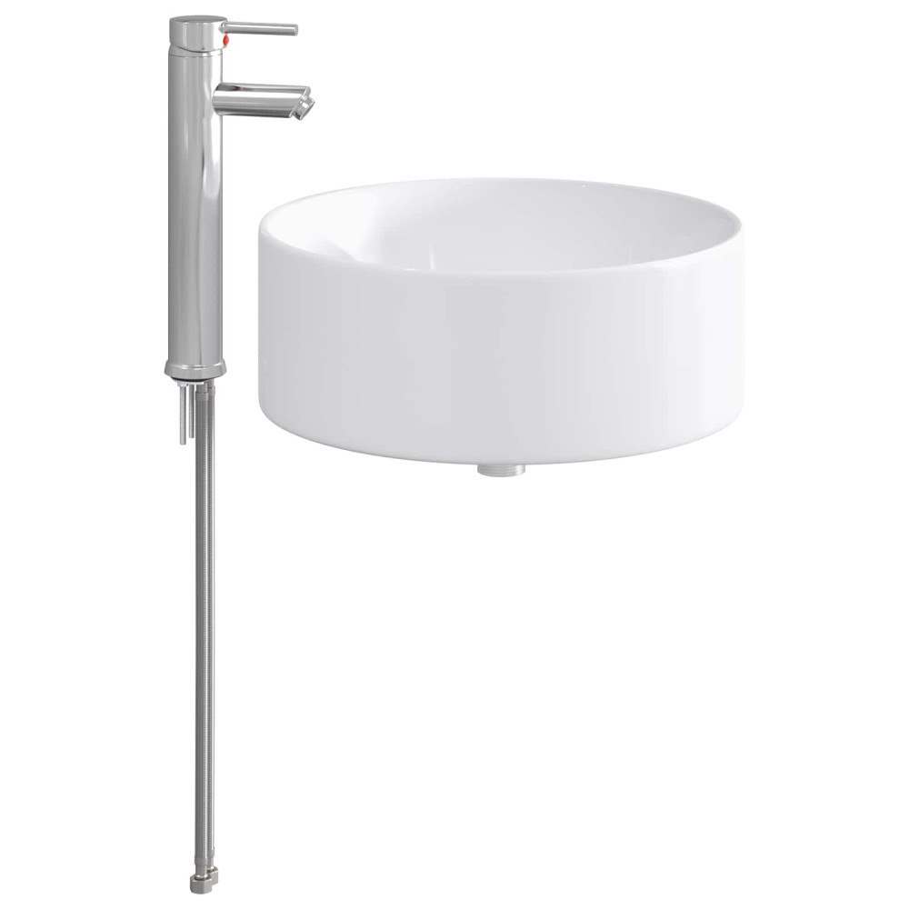 vidaXL Tvättställ för badrum Krom 40,5 x 40,5 x 15,5 cm Metall