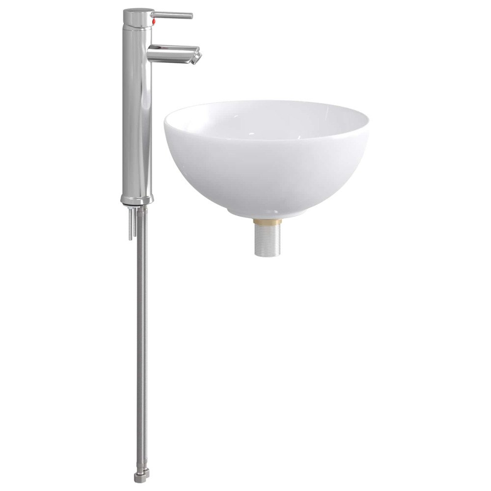 vidaXL Tvättställ för badrum Krom 32 x 32 x 13 cm Metall