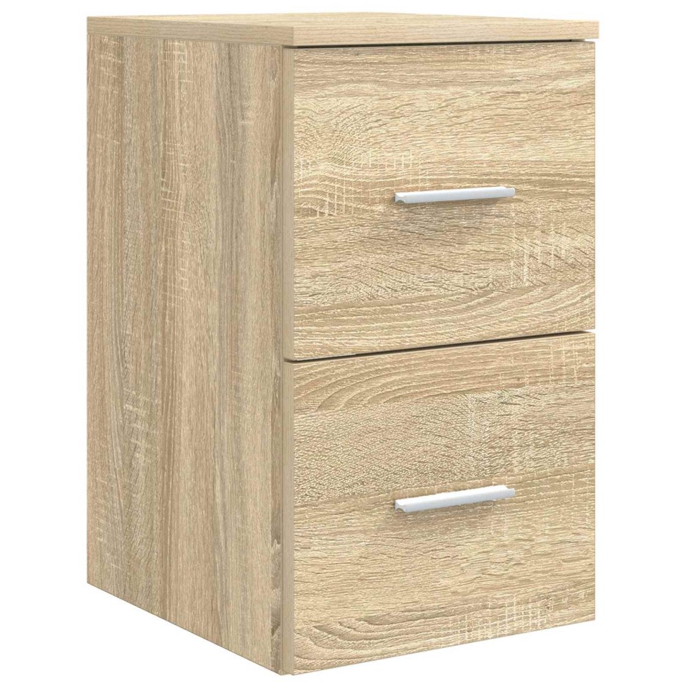vidaXL Badrumsskåp Mellan Sonoma-ek 30 x 35 x 50 cm Konstruerat trä
