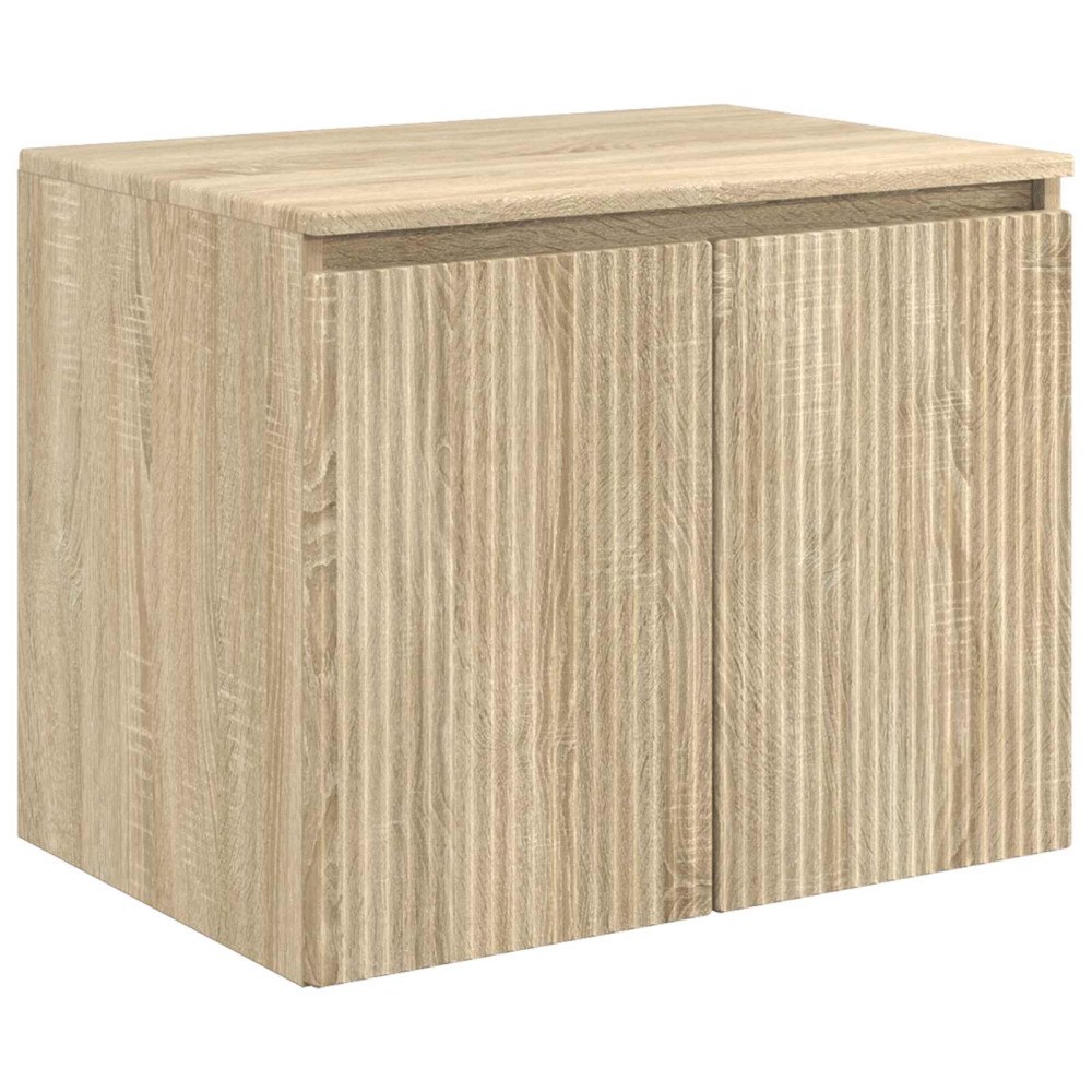 vidaXL Väggmonterat Badrumsskåp Sonoma-ek 62,5 x 44,5 x 50 cm