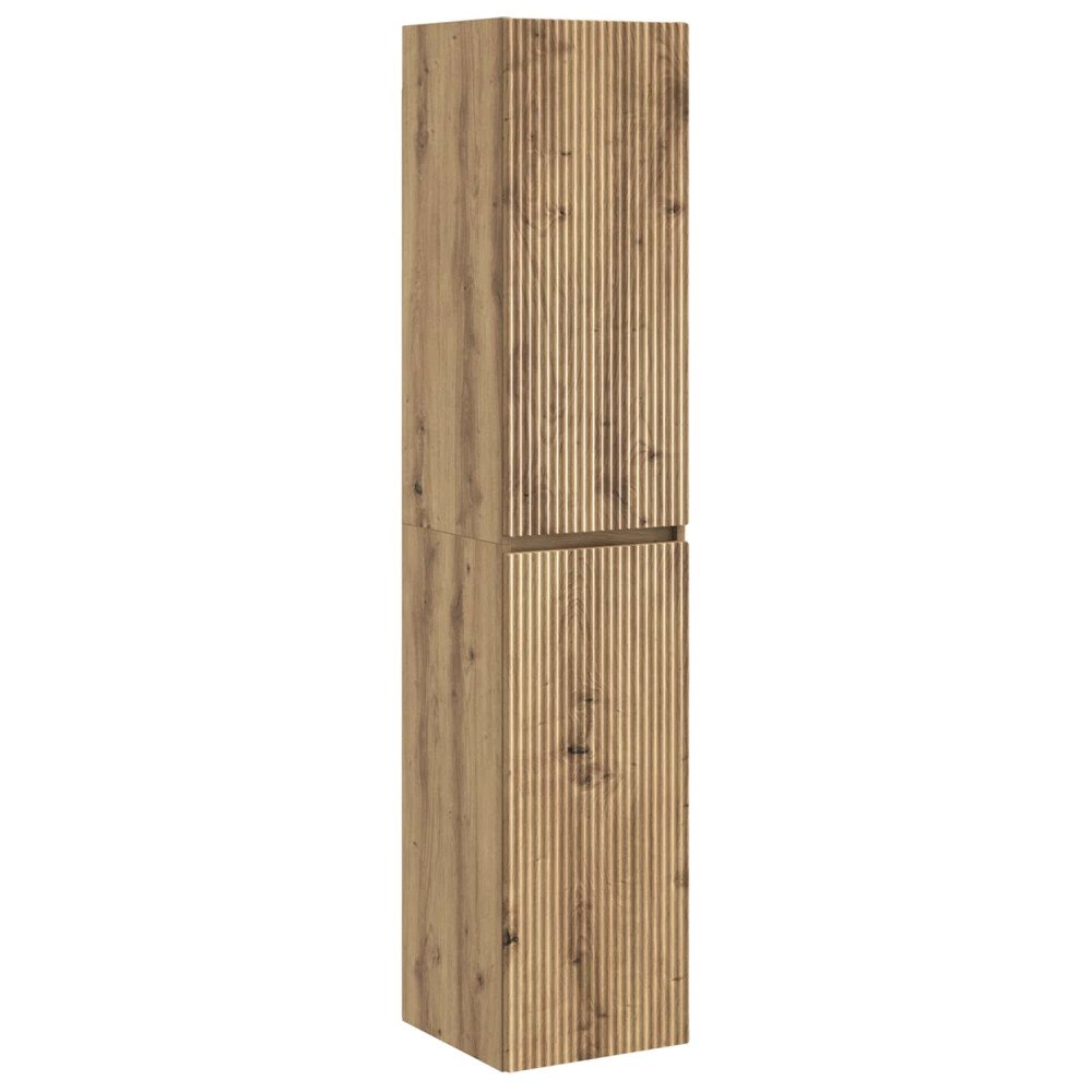 vidaXL Väggmonterat Badrumsskåp Artisan-ek 33 x 34,5 x 160 cm