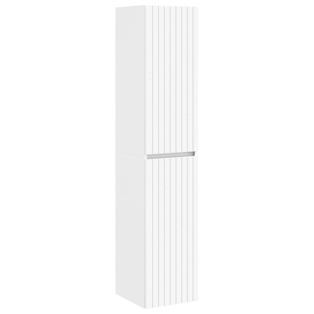 vidaXL Väggmonterat Badrumsskåp Vit 33 x 34,5 x 160 cm Konstruerat trä