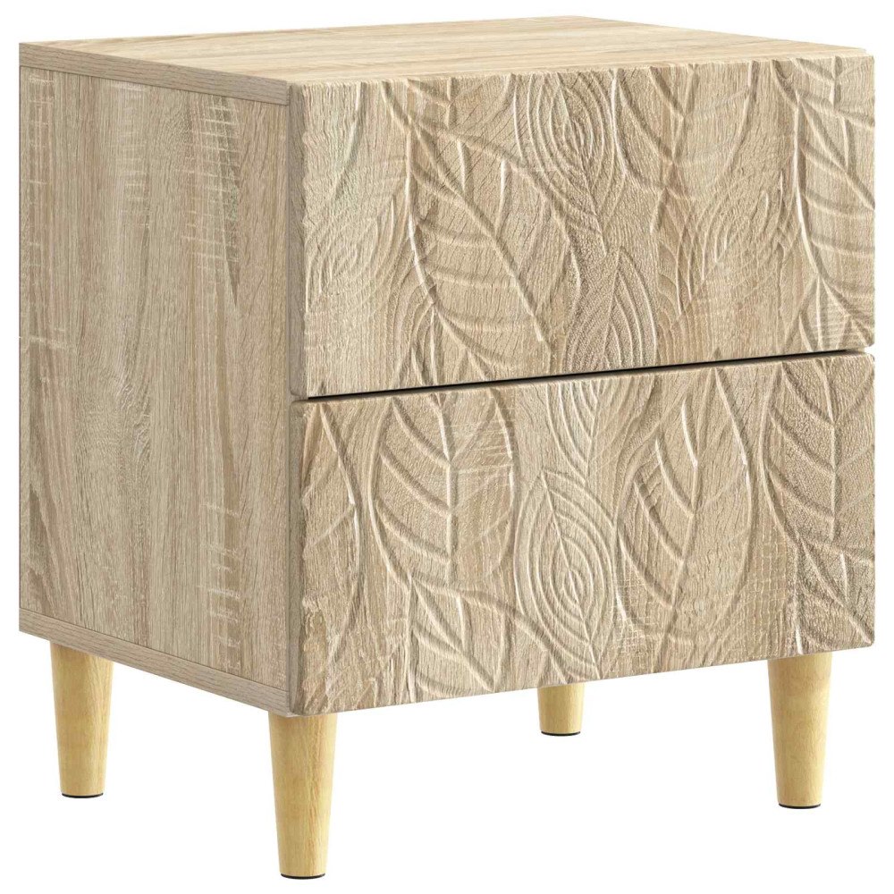 vidaXL Sängbord Sonoma-ek 43 x 34,5 x 48 cm Konstruerat trä