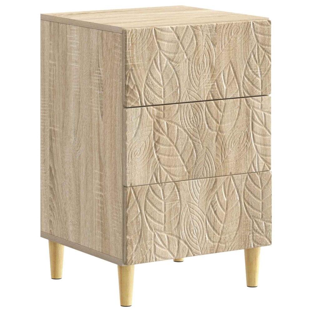 vidaXL Sängbord Sonoma-ek 43 x 39,5 x 66,5 cm Konstruerat trä