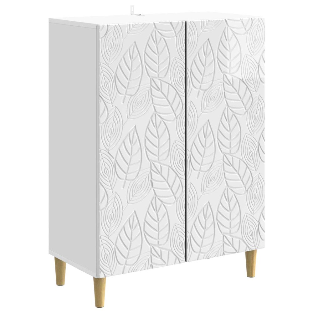 vidaXL Sideboard Vit högglans 66 x 34,5 x 90 cm Konstruerat trä
