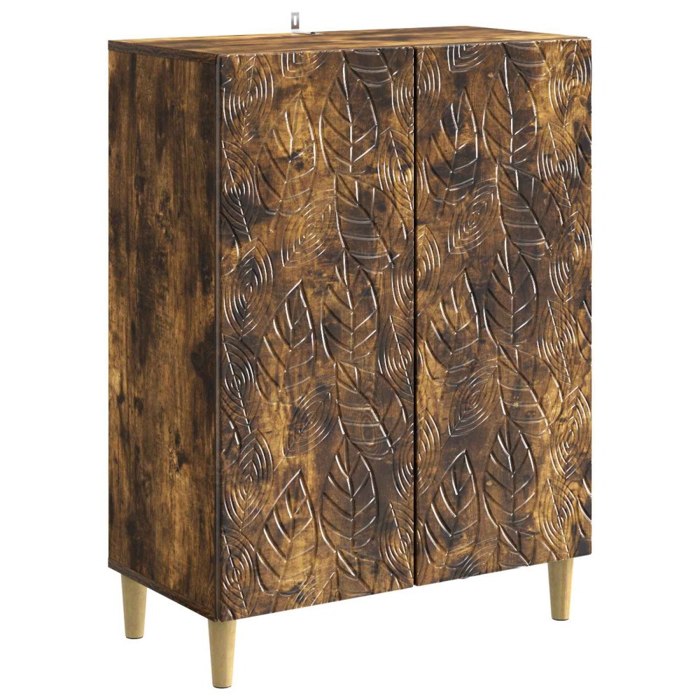 vidaXL Sideboard Rökt ek 66 x 34,5 x 90 cm Konstruerat trä
