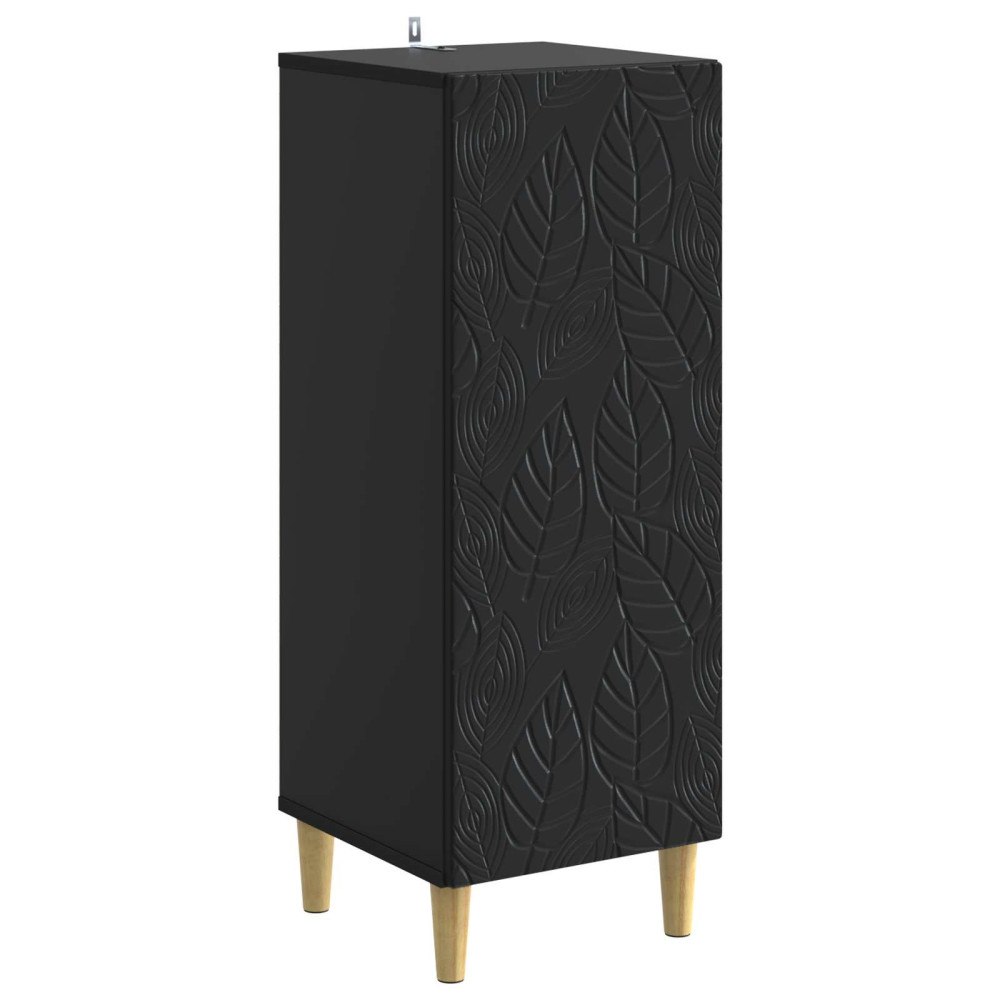 vidaXL Sideboard Svart 33 x 34,5 x 90 cm Konstruerat trä