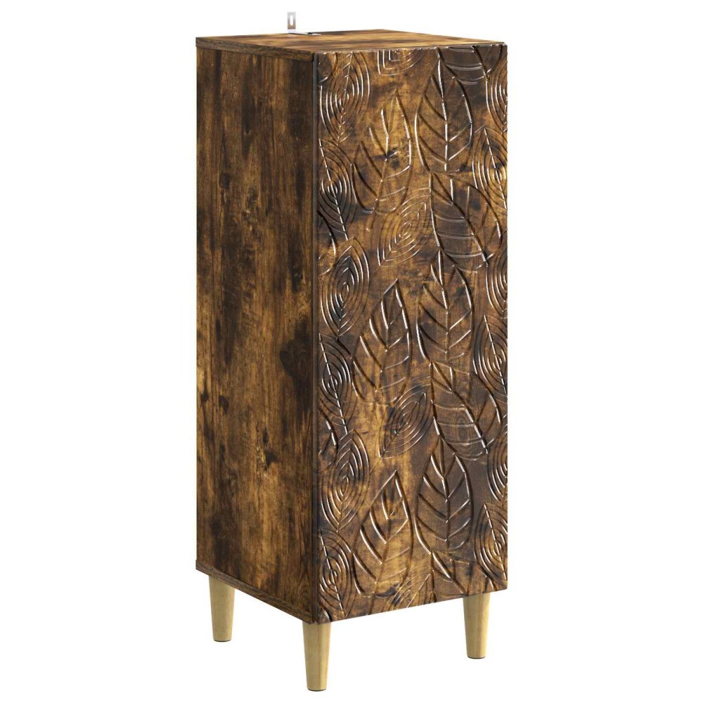 vidaXL Sideboard Rökt ek 33 x 34,5 x 90 cm Konstruerat trä