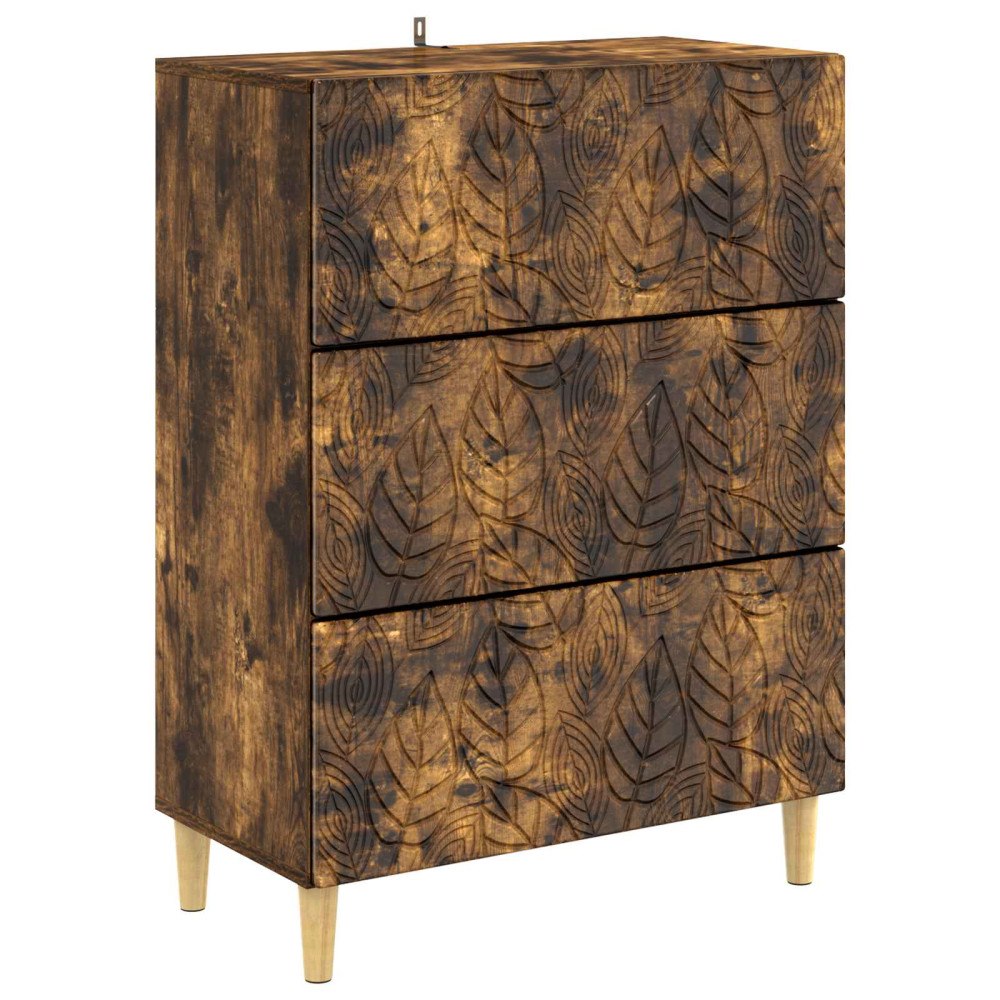 vidaXL Lådans skåp Rökt ek 66 x 34,5 x 90 cm Konstruerat trä