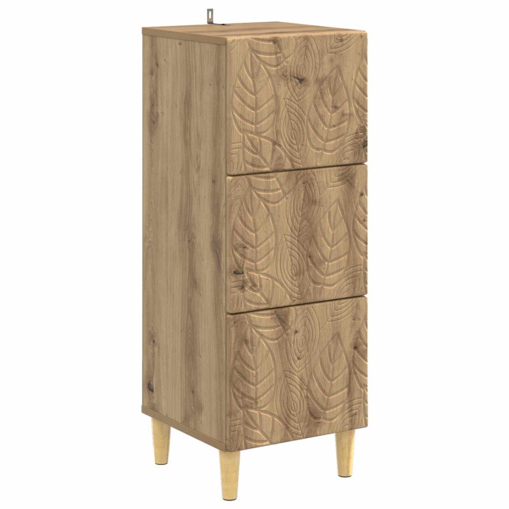 vidaXL Lådans skåp Artisan-ek 33 x 34,5 x 90 cm Konstruerat trä