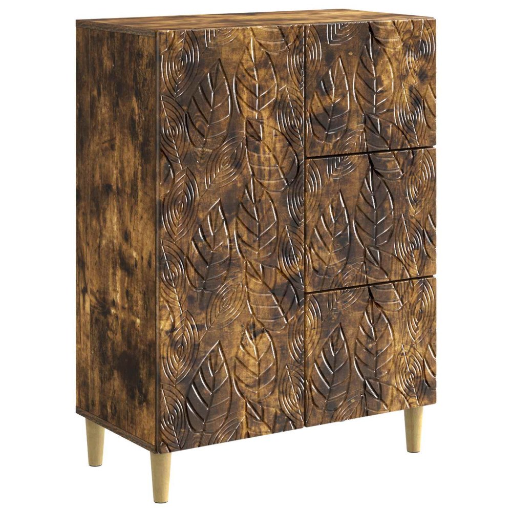 vidaXL Sideboard Rökt ek 66 x 34,5 x 90 cm Konstruerat trä