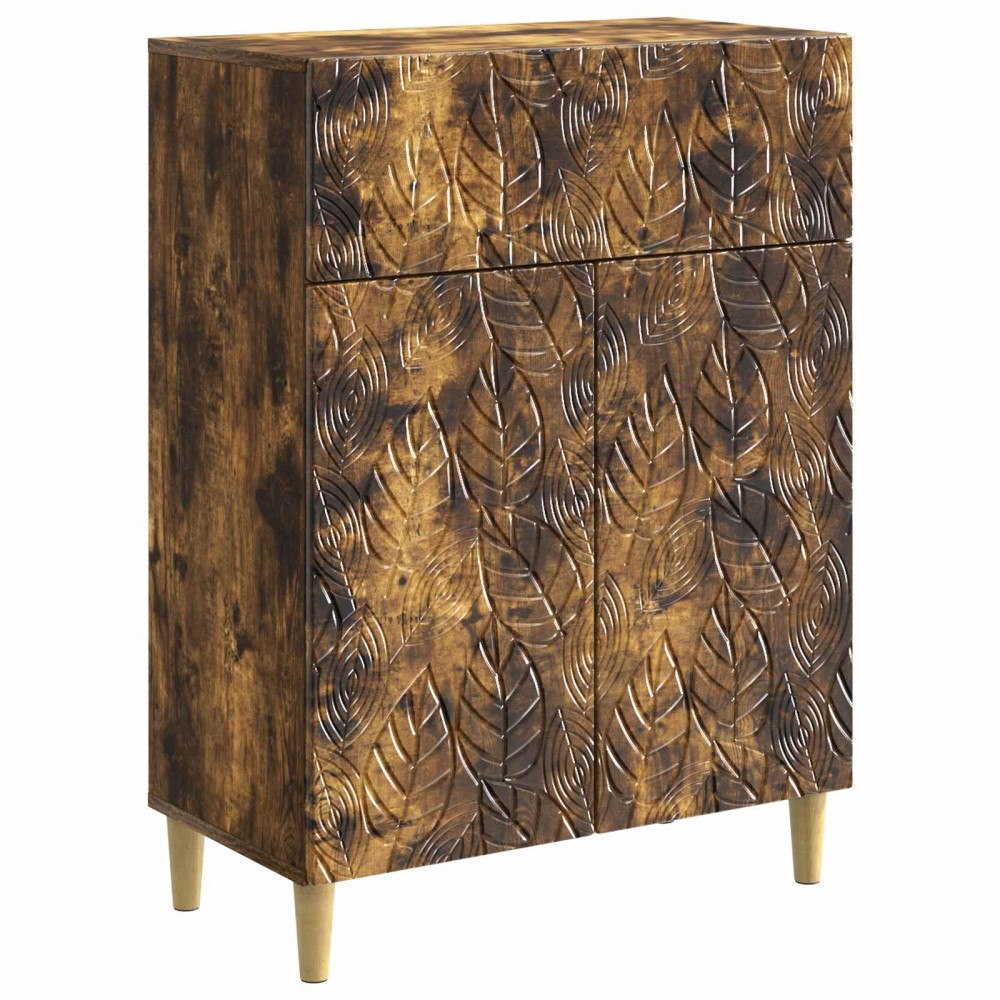 vidaXL Sideboard Rökt ek 66 x 34,5 x 90 cm Konstruerat trä