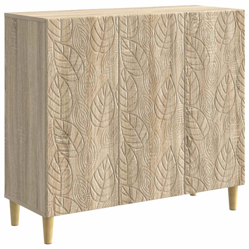 vidaXL Sideboard Sonoma-ek 89 x 34,5 x 80 cm Konstruerat trä