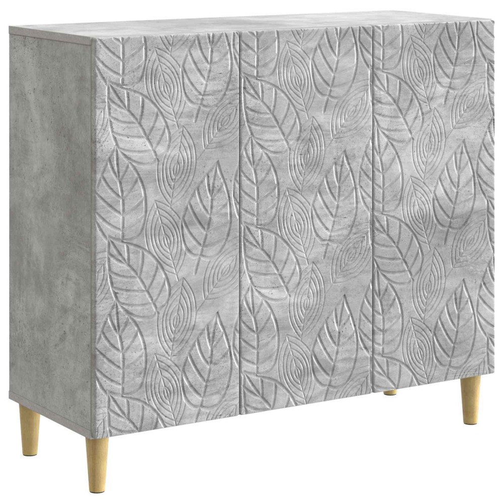 vidaXL Sideboard Betonggrå 89 x 34,5 x 80 cm Konstruerat trä