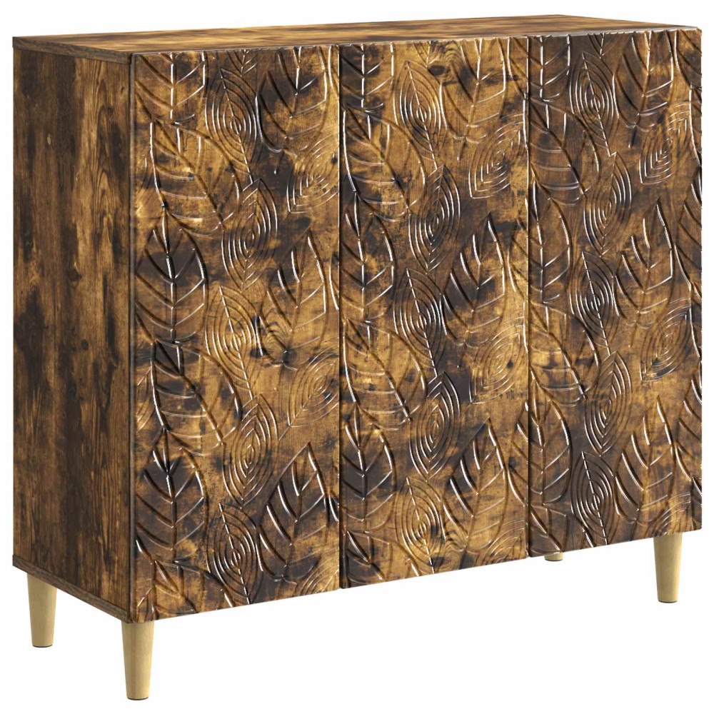 vidaXL Sideboard Rökt ek 89 x 34,5 x 80 cm Konstruerat trä