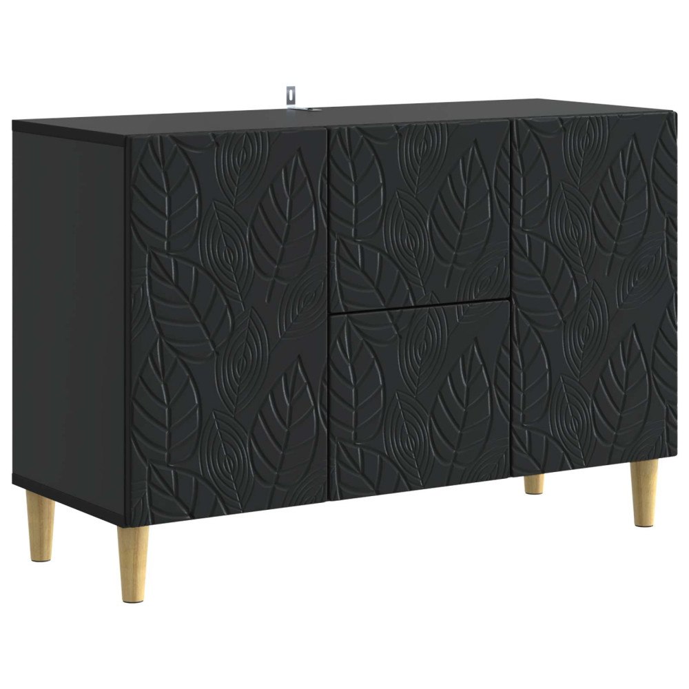 vidaXL Sideboard Svart 89 x 34,5 x 60 cm Konstruerat trä