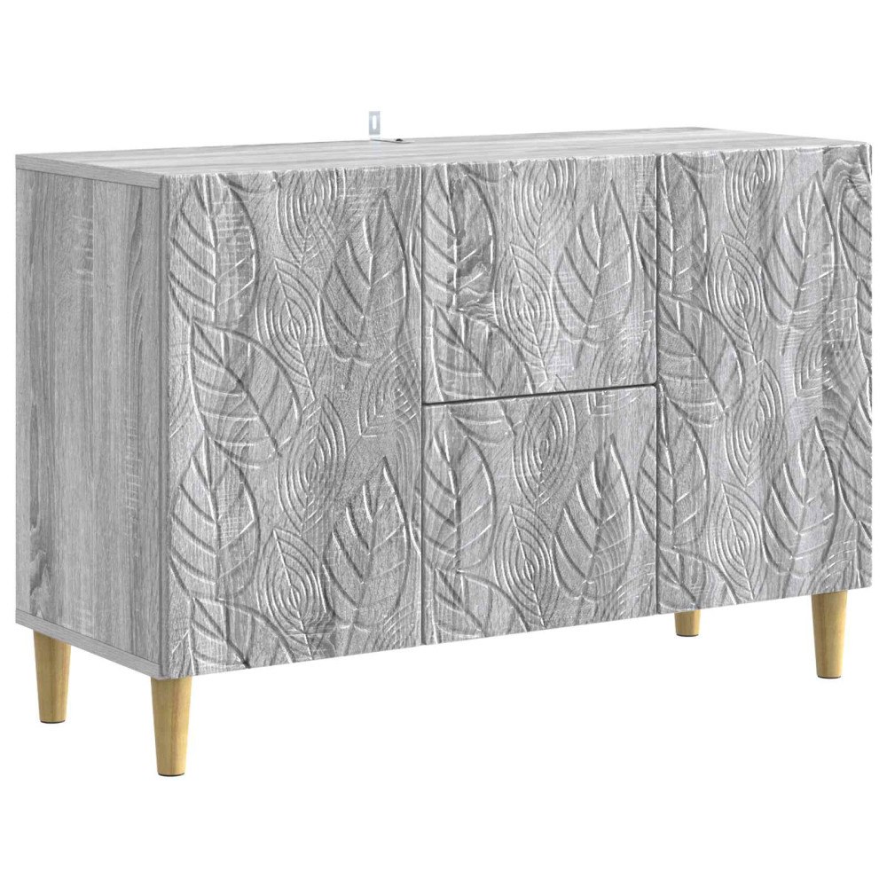 vidaXL Sideboard Grå Sonoma 89 x 34,5 x 60 cm Konstruerat trä
