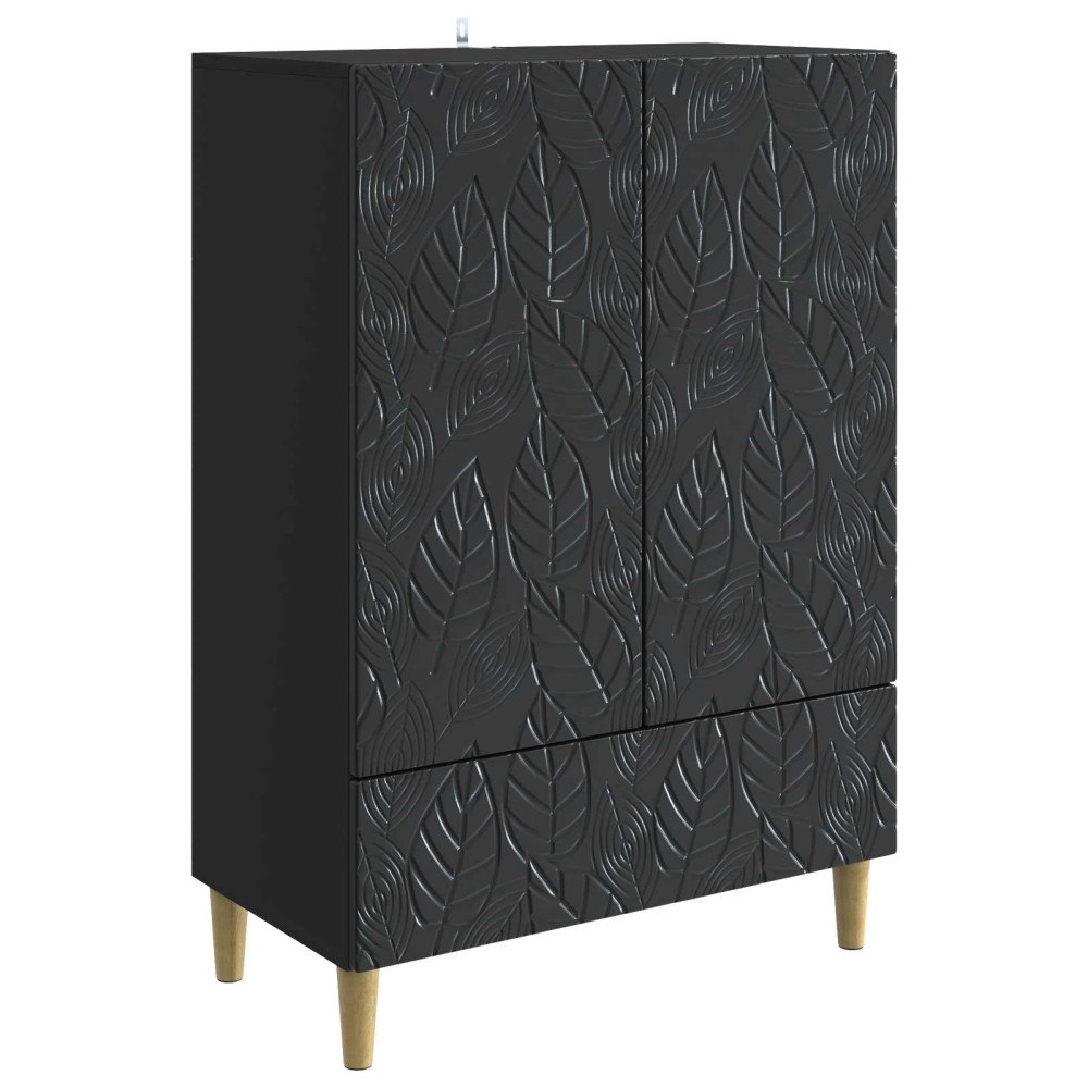 vidaXL Sideboard Svart 66 x 34,5 x 95 cm Konstruerat trä
